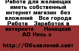  Работа для желающих иметь собственный интернет магазин, без вложений - Все города Работа » Заработок в интернете   . Ненецкий АО,Несь с.